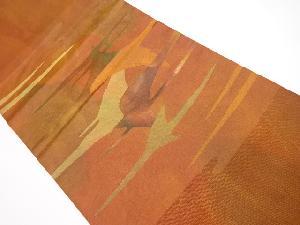 リサイクル　抽象模様織り出し名古屋帯